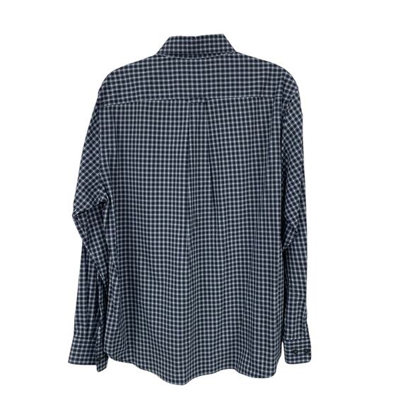 Jos. A. Bank Stretch Tailored Fit Long Sleeve Button Down Blue Plaid Mens Large - Picture 4 of 5